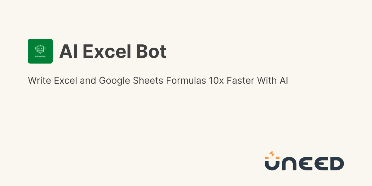 Ai excel bot on uneed uneed