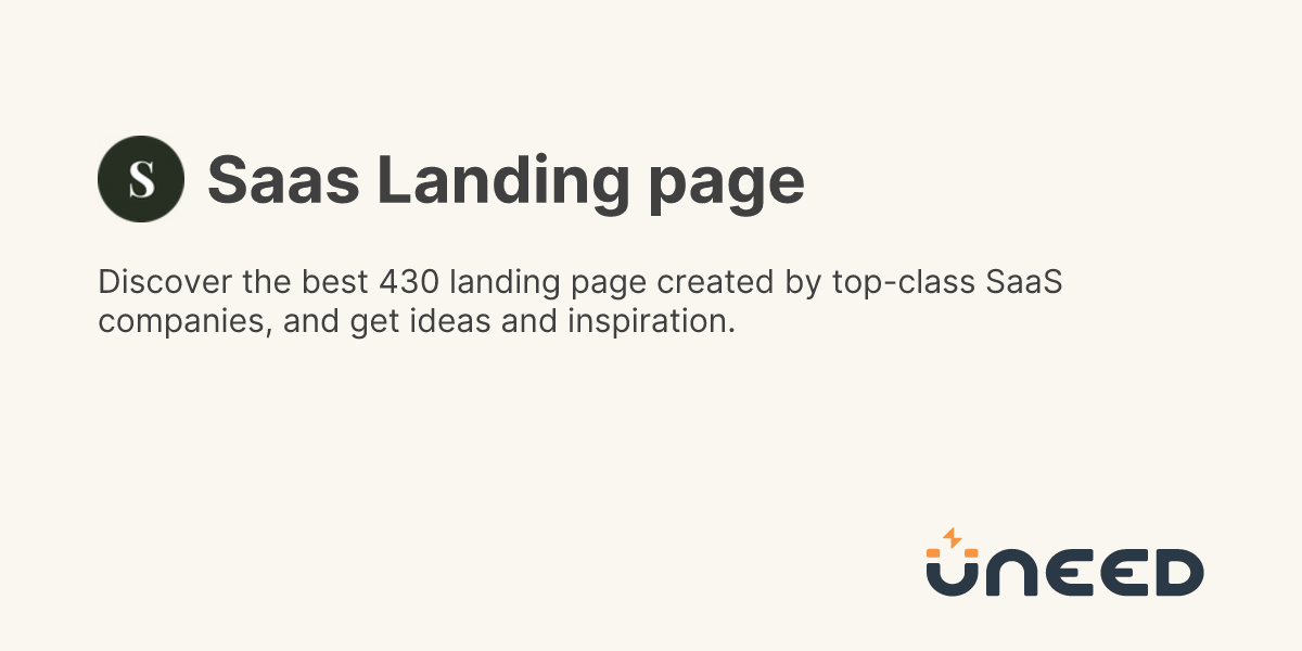 Saas Landing Page On Uneed Uneed Saas Landing Page On Uneed Uneed