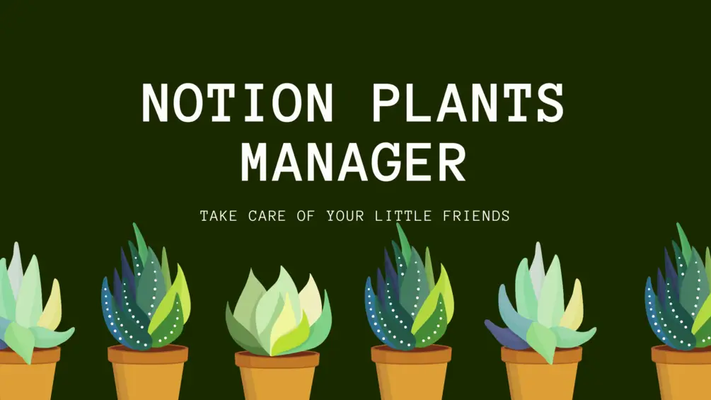 Notion Plants Manager product image
