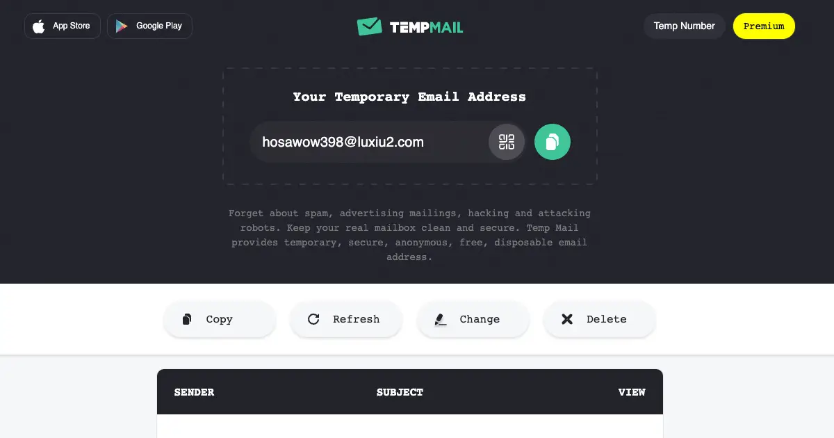 Temp Mail product image