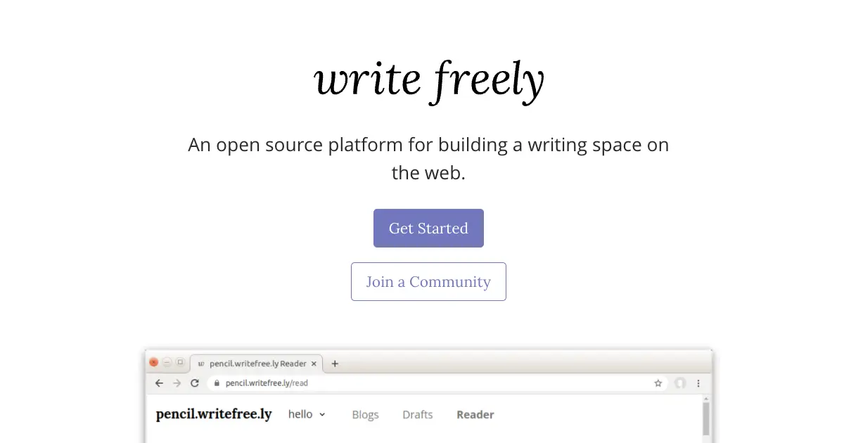 WriteFreely product image