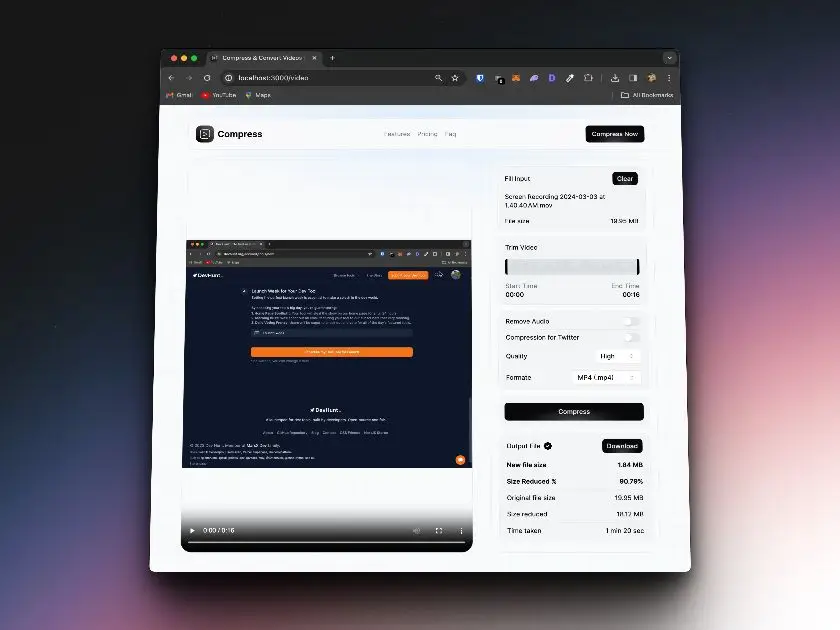 Compress product image