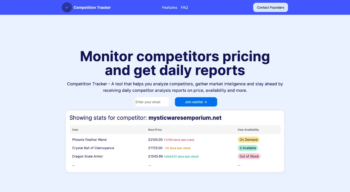 Competition Tracker  product image