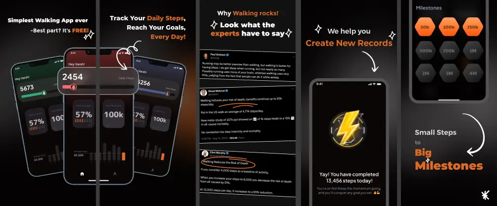 Kalzi: Simplest Walking App product image
