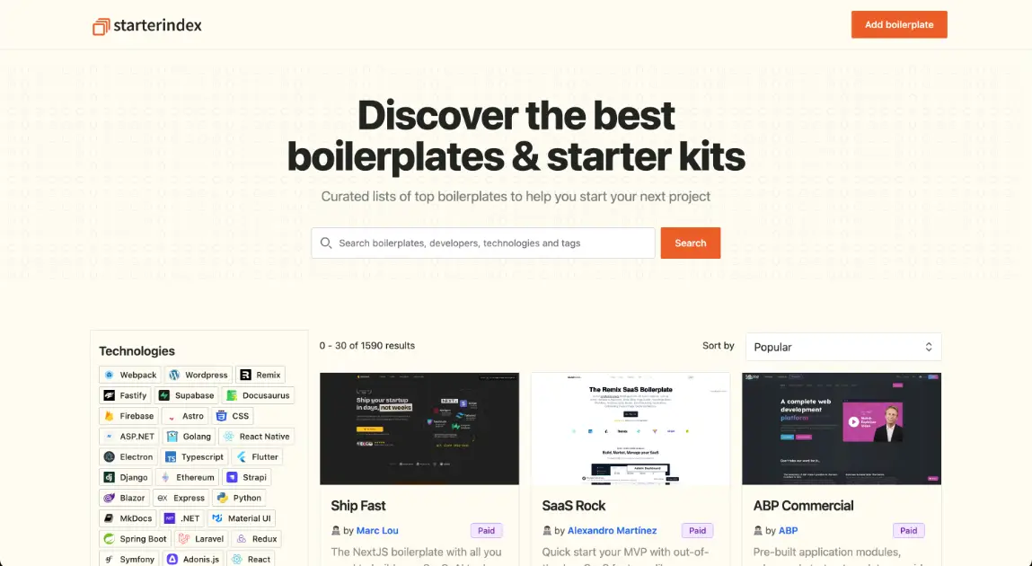 Starterindex product image