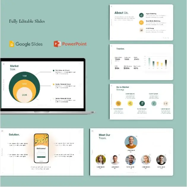 Comprehensive Pitch Deck Template product image