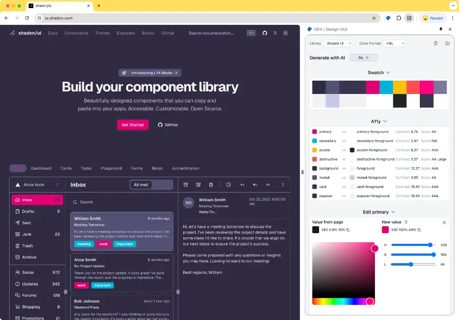Design GUI product image