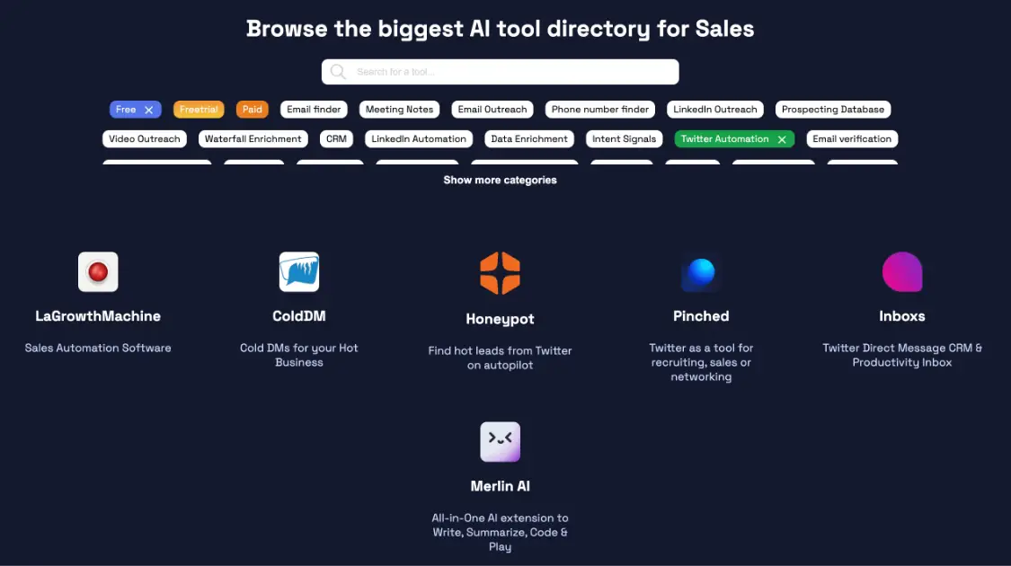 Sales tools AI product image
