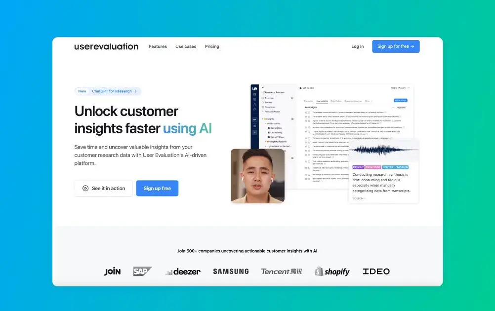 User Evaluation product image