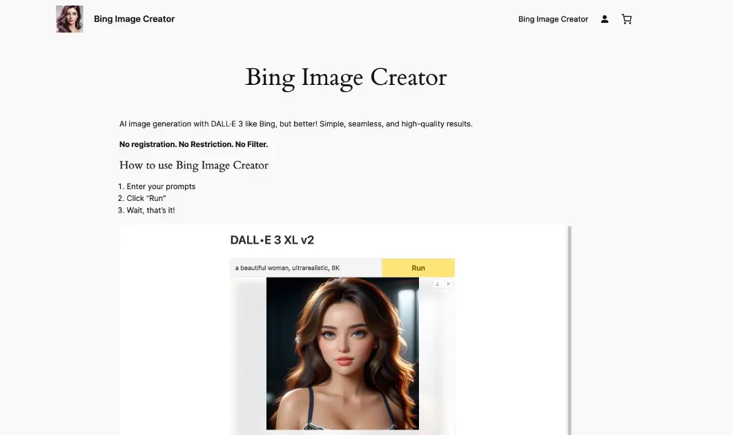 Bing Image Creator product image