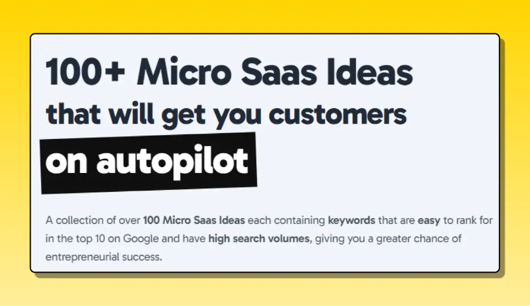 100+ Micro Saas Ideas product image