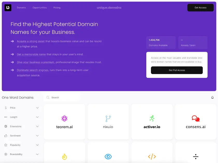 Unique Domains product image