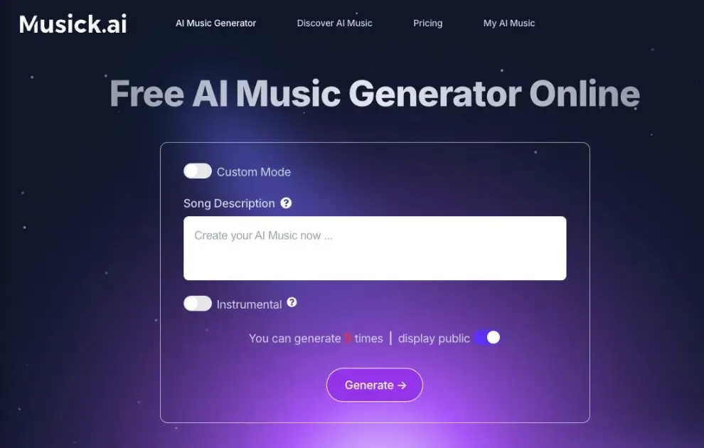 Musick.ai product image
