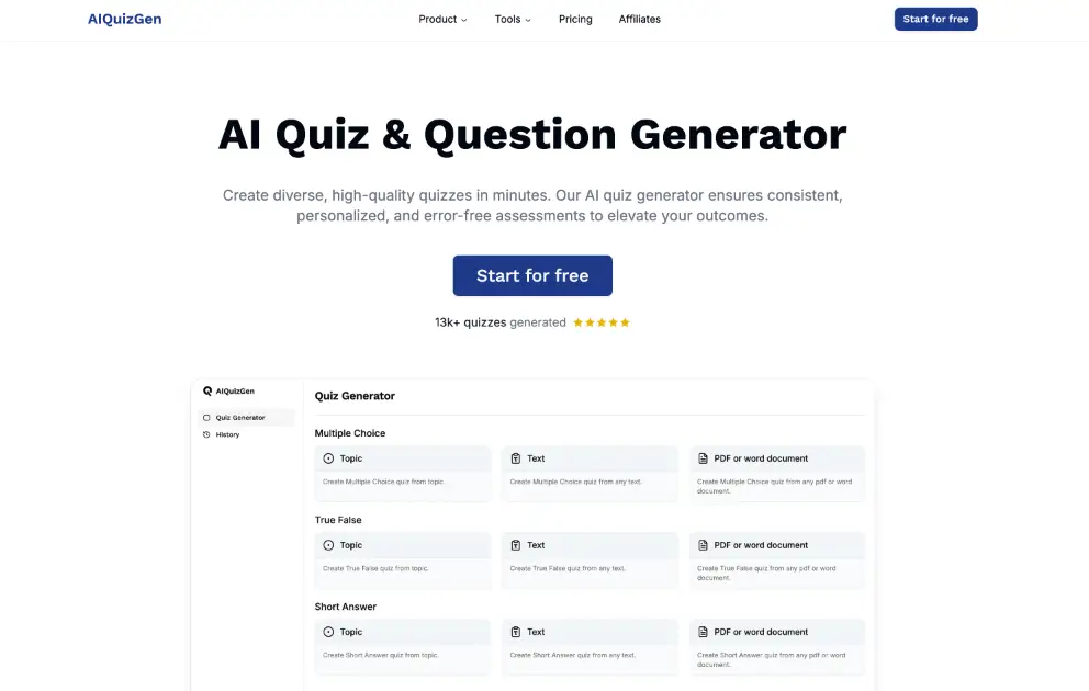 AIQuizGen product image