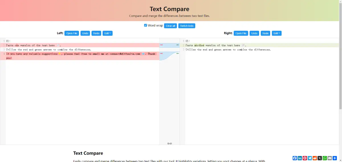 Text Compare & Merge Online product image