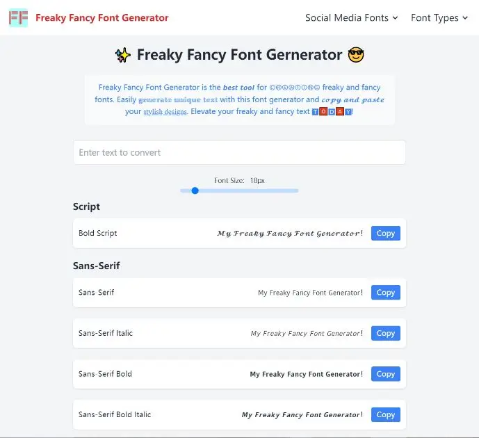 Freaky Fancy Font Gernerator product image