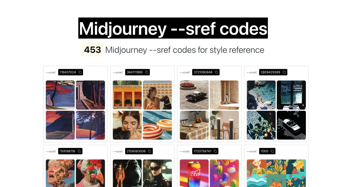 Midjourney Sref product image