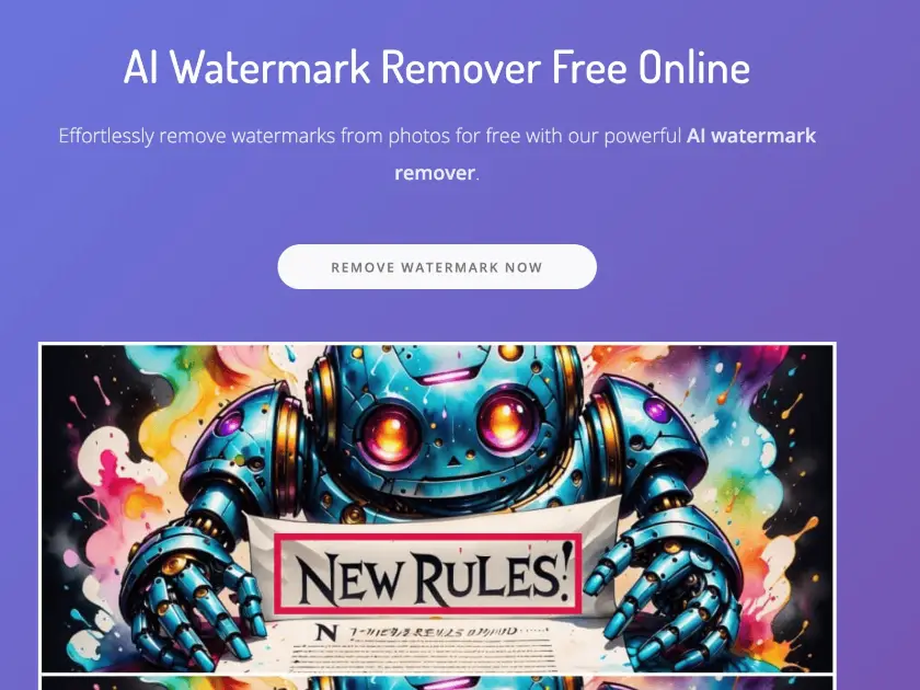 AI Watermark Remover Online for Free product image