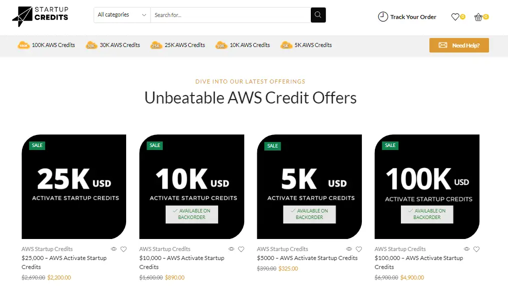 Awsstartupcredit.com product image