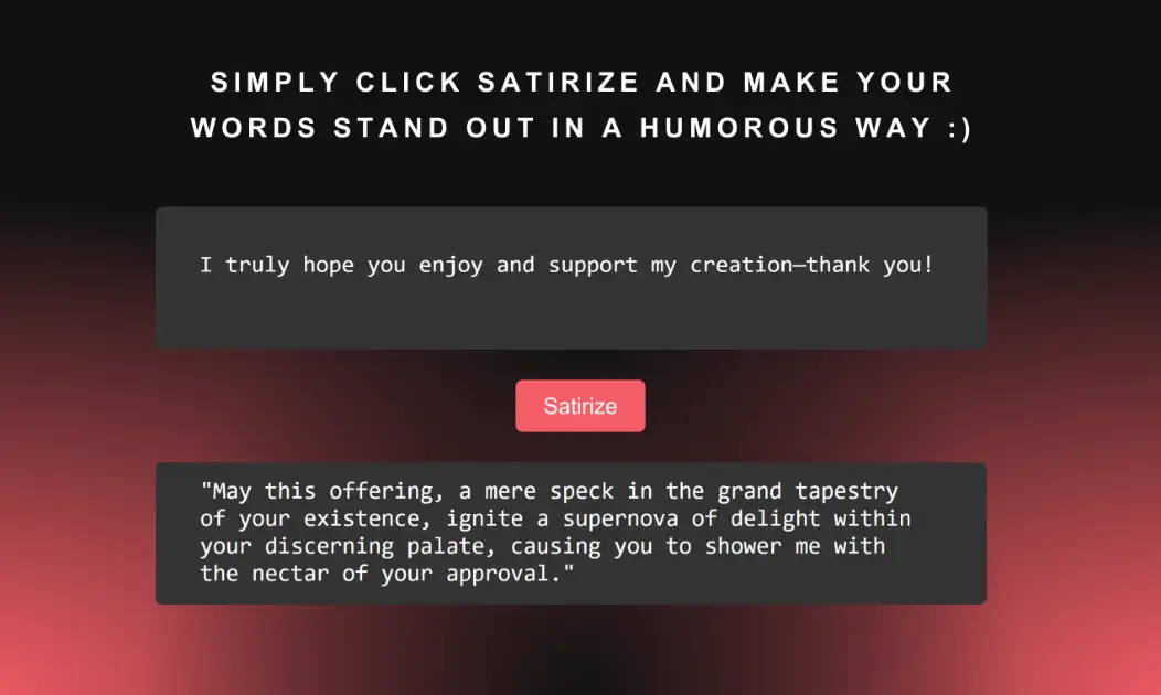 SatirifyMe product image