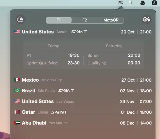 GP Calendar: F1 & MotoGP Mac product image