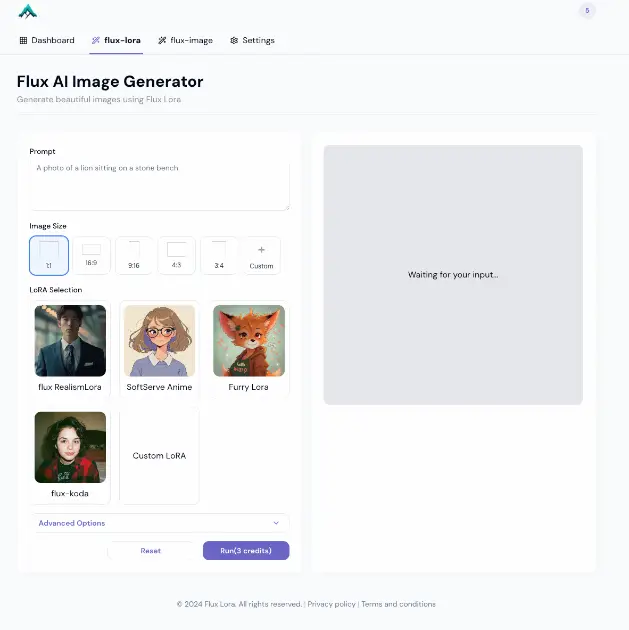 FLUX LoRA product image