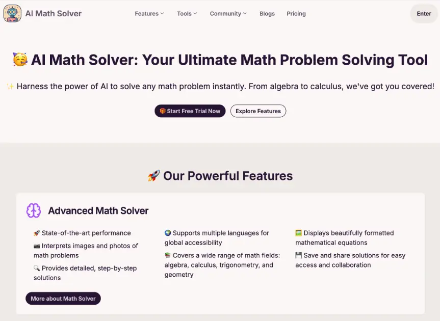 AI Math Solver product image