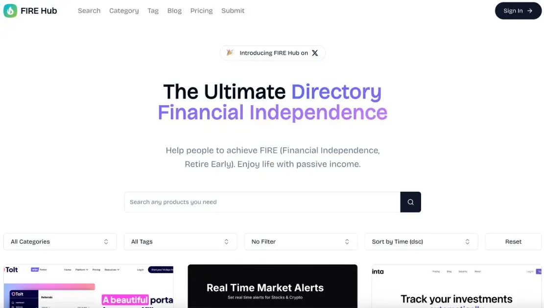 Financial Independence Hub product image