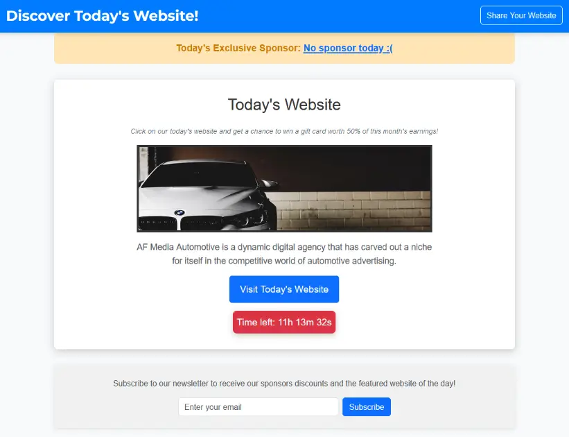 One day one website product image