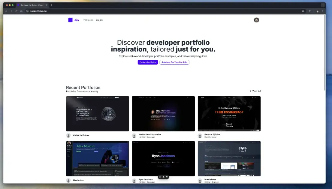 webportfolios.dev product image