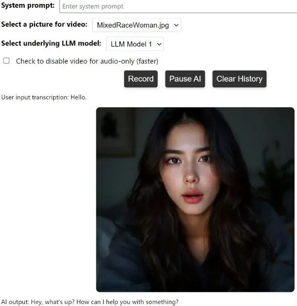 TalkPersona AI Video Chatbot product image