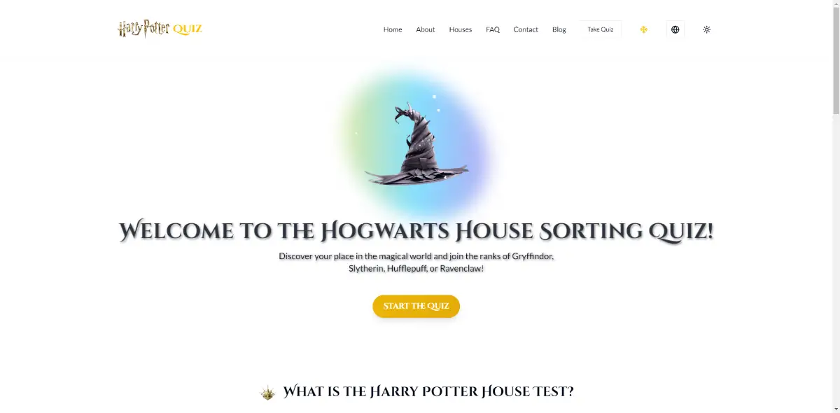 harrypotter house quiz product image