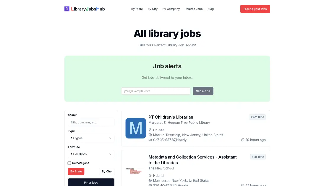 LibraryJobsHub product image