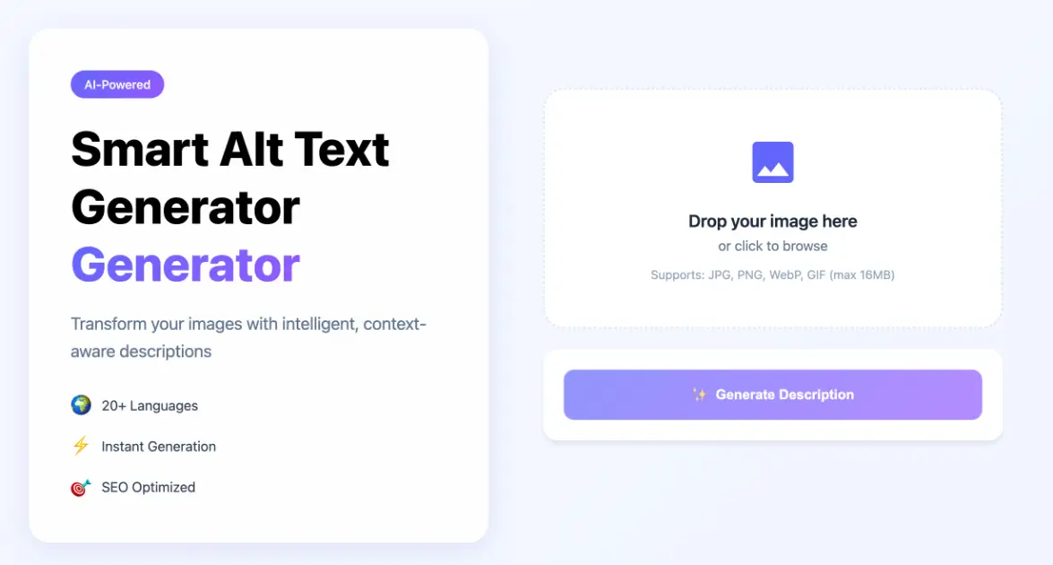 AI Image Alt Generate product image