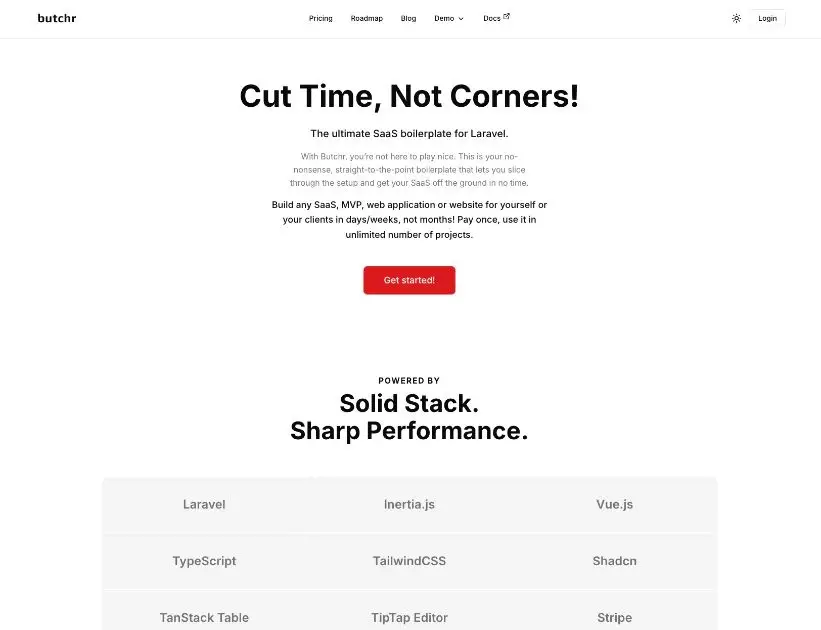 Butchr - SaaS Boilerplate product image