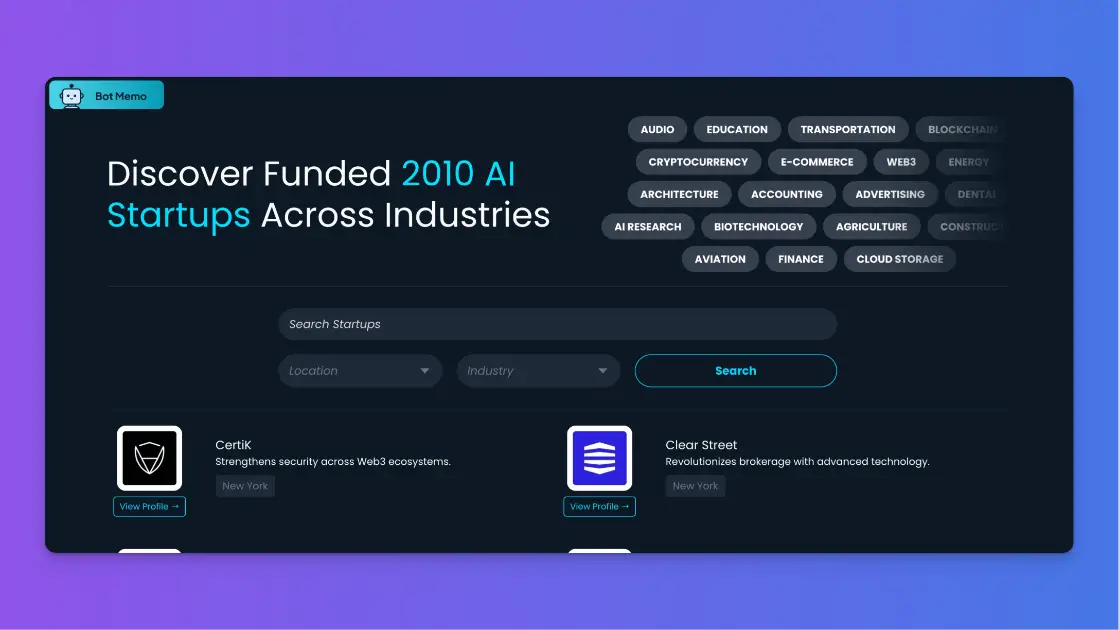 AI Startup Repository product image
