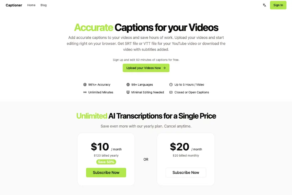 Captioner product image