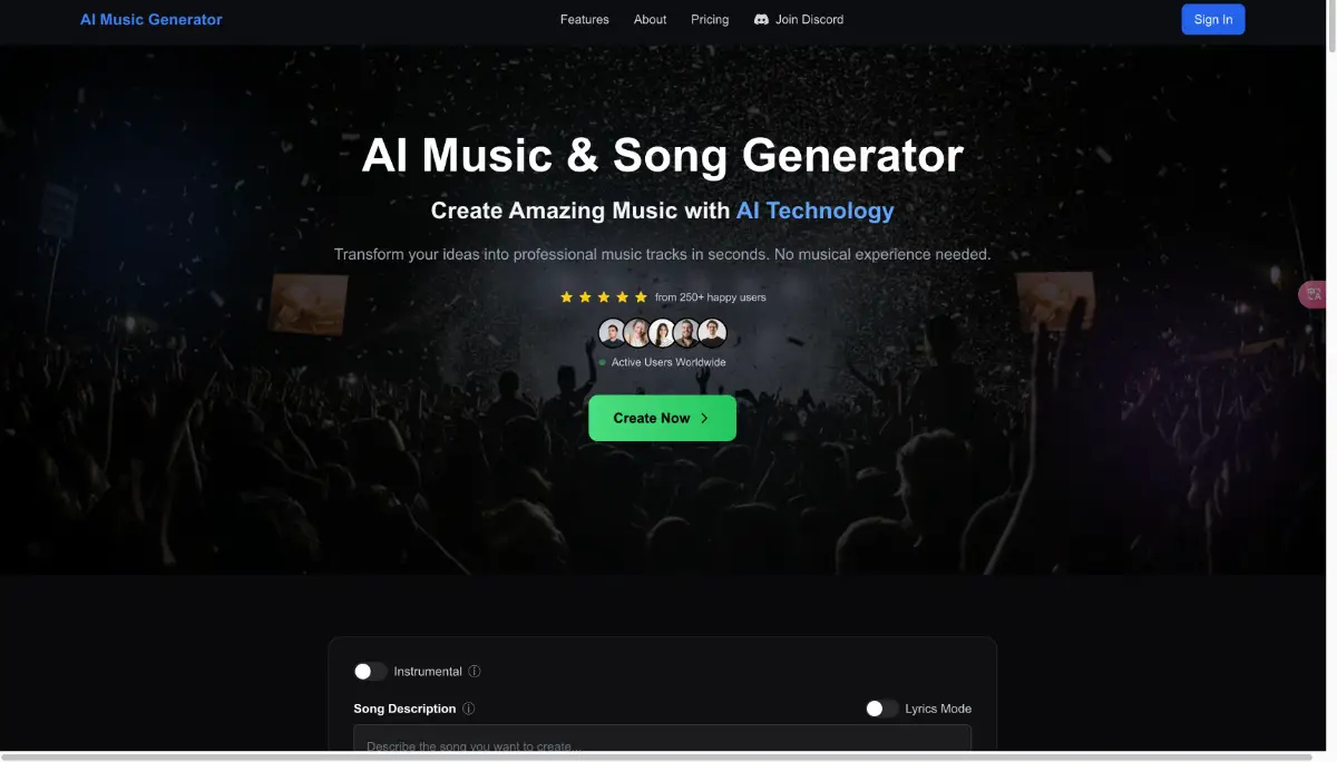 ai music generator product image