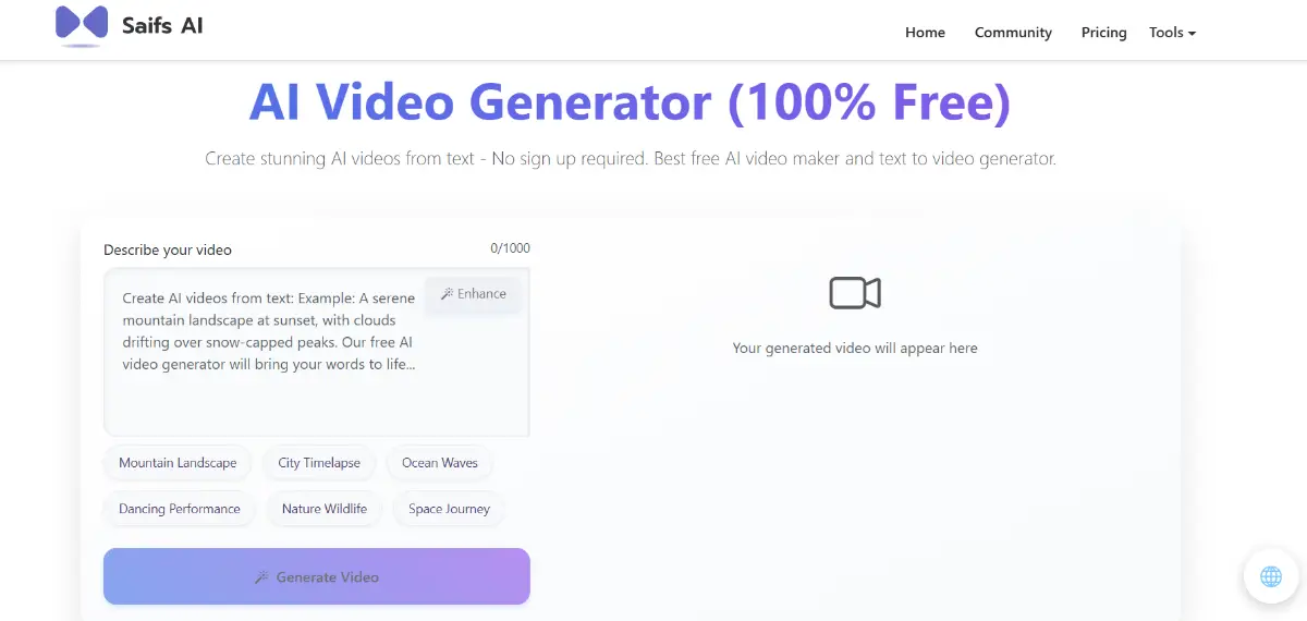 AI Text to Video product image