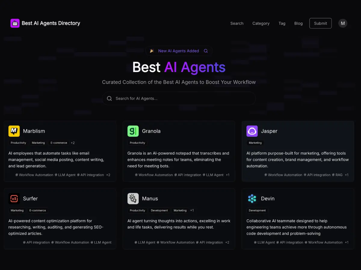 Best AI Agents Directory image number 01