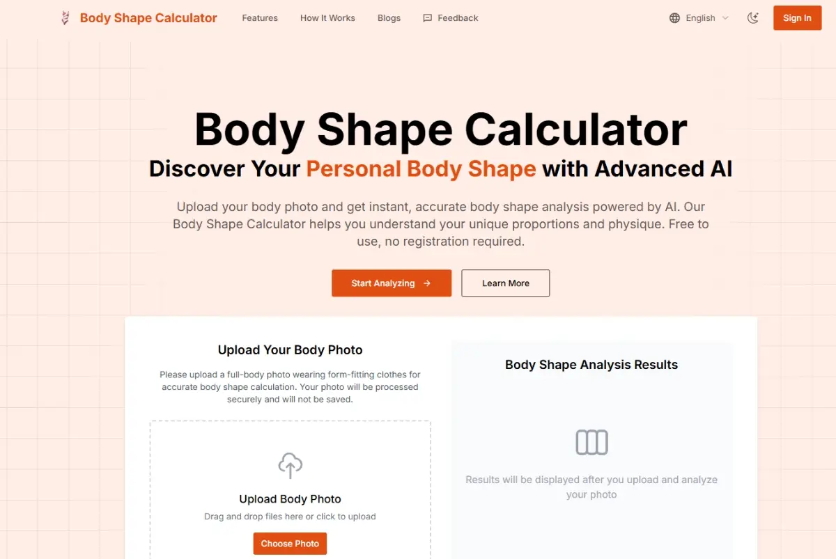 Body Shape Calculator product image