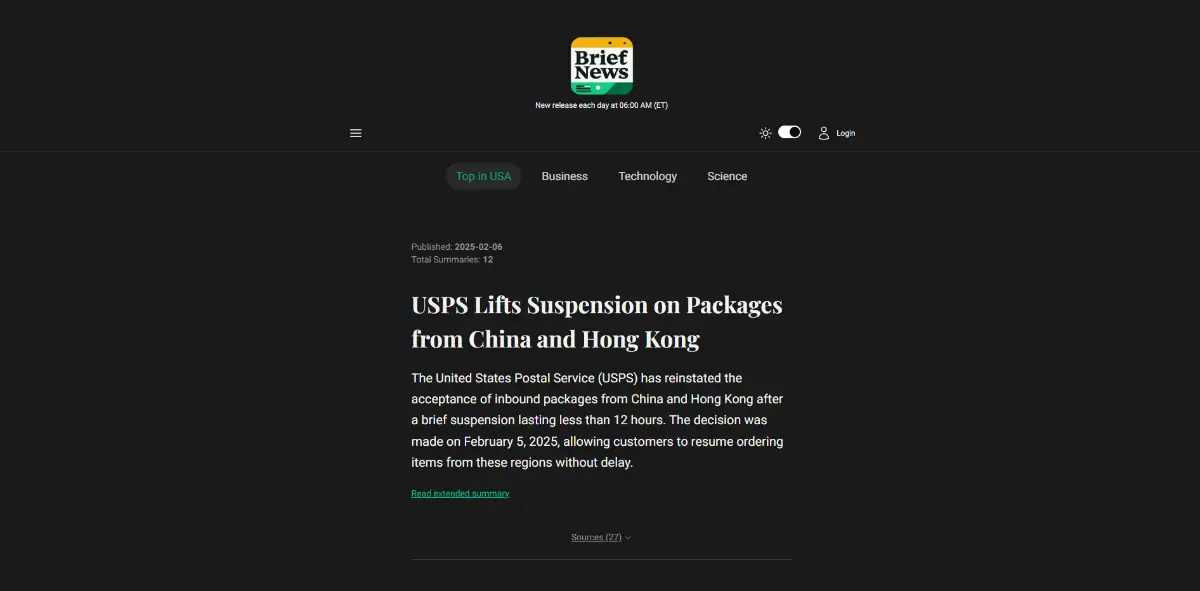 Brief News Daily image number 01