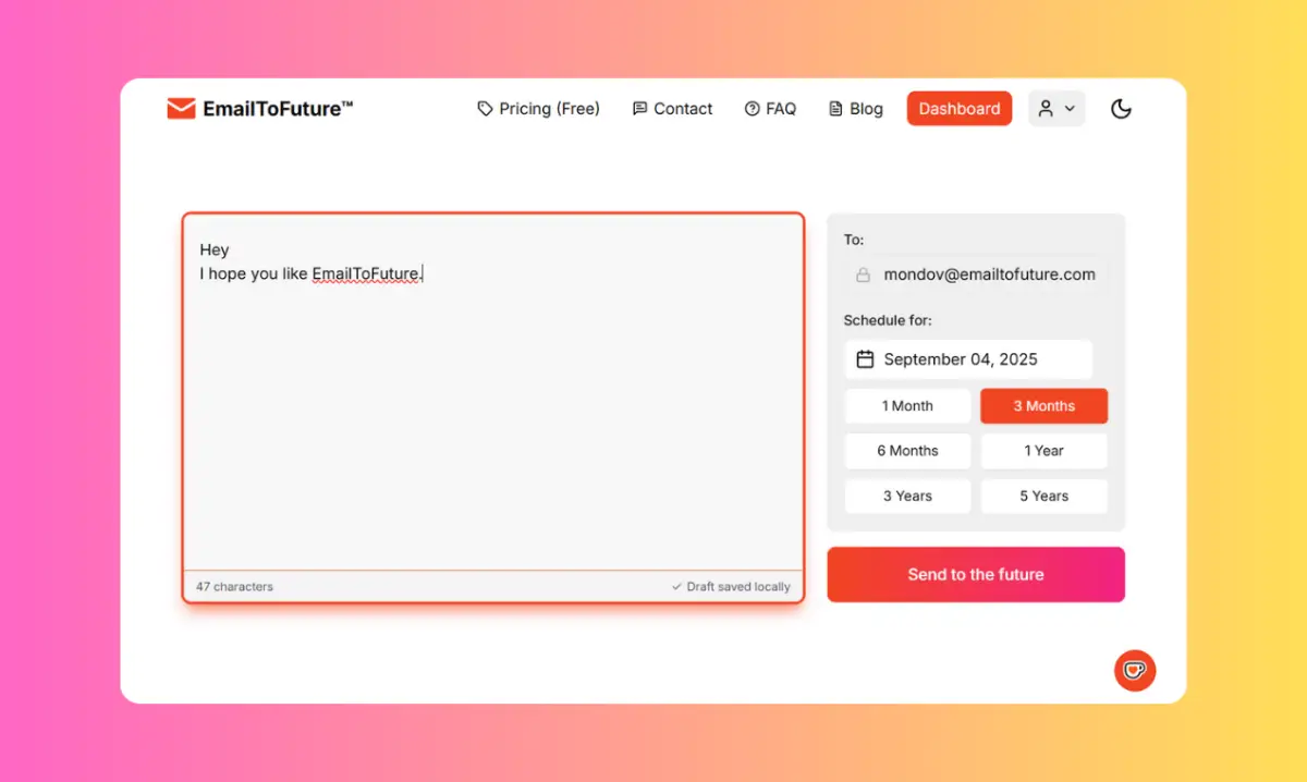 EmailToFuture image number 11