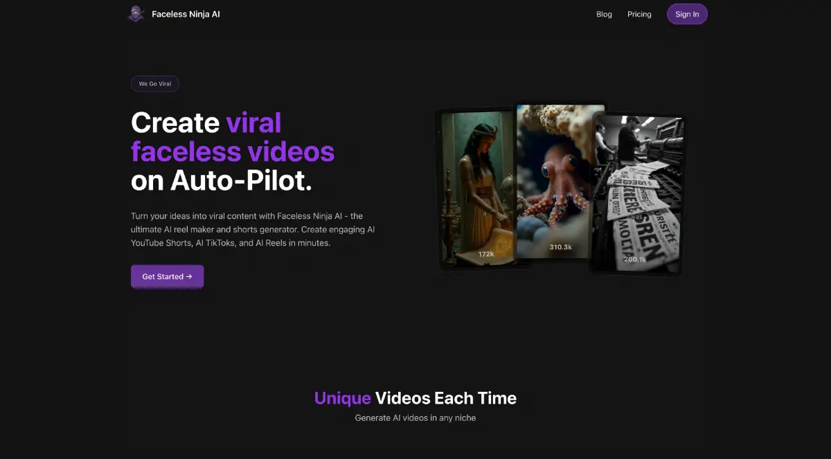 Faceless Ninja AI image number 01