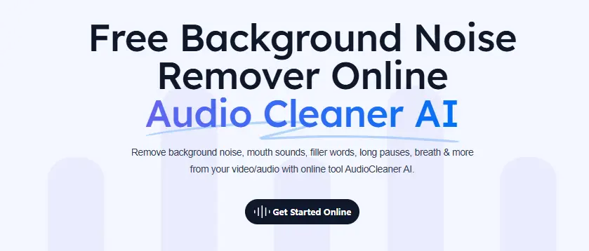 Free AI Audio Cleaner Online image number 01