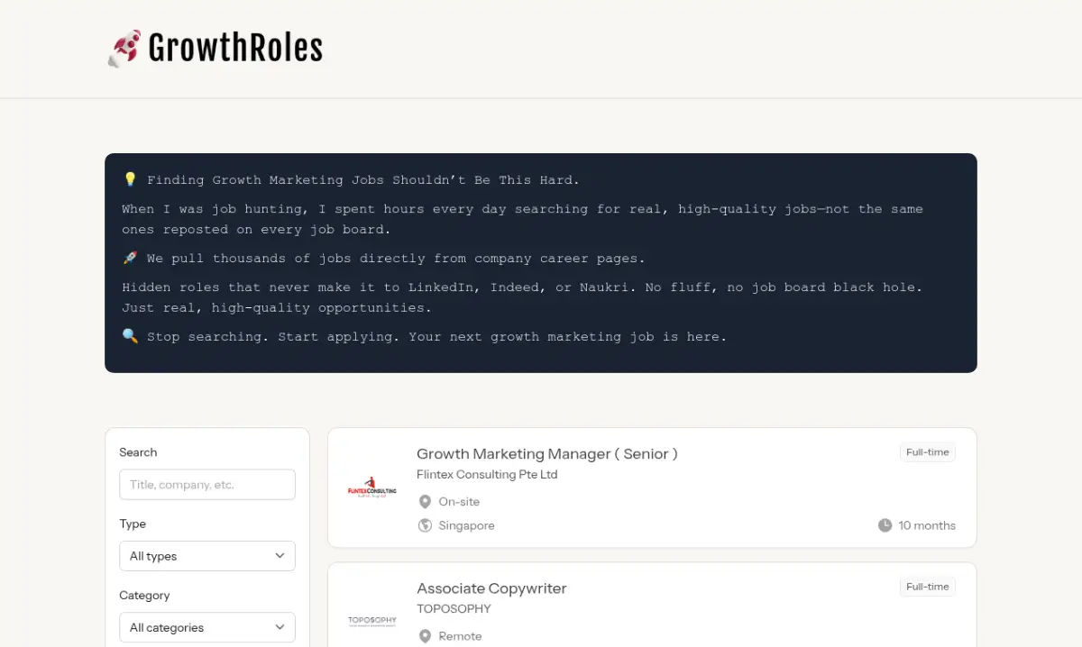 Growth Roles product image