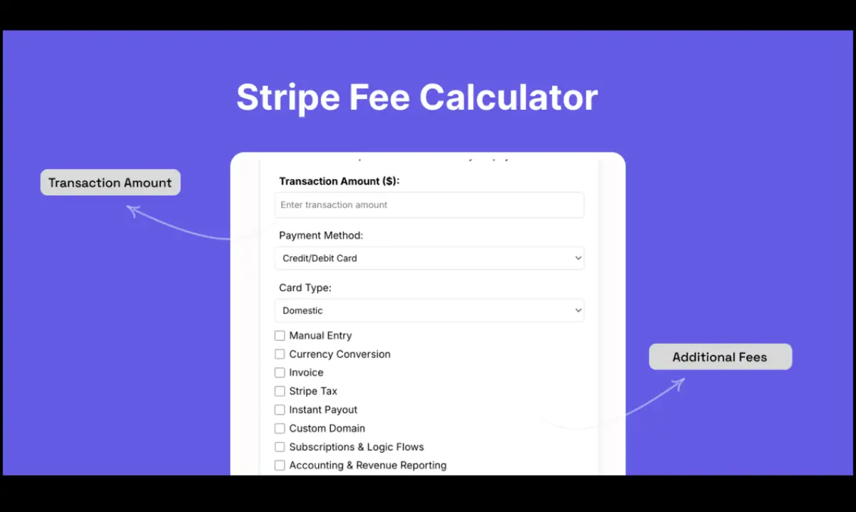 Stripe Fee Calculator product image