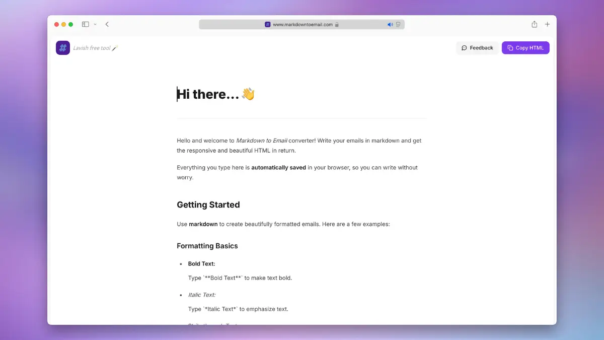 Markdown to Email product image