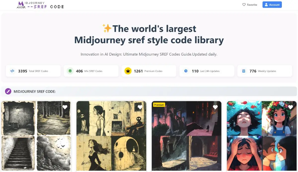 Midjourney sref code library image number 01