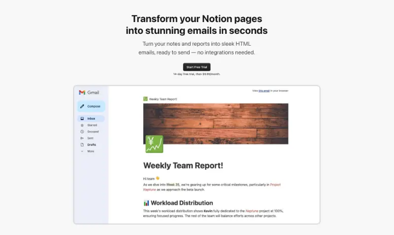 Notion To Email product image